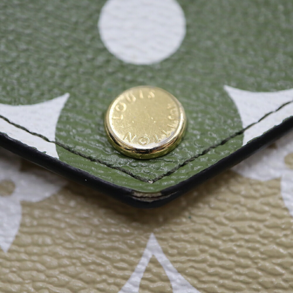 Louis Vuitton Zoe Portefeuille Wallet Green Beige - Picture 6 of 8
